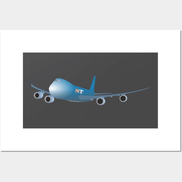 Blue Vector Plane Wall Art by NorseTech